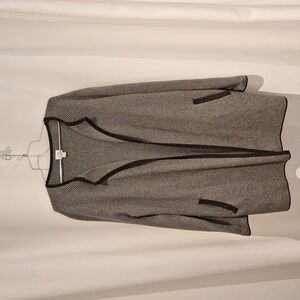 J. Crew Factory grey herringbone Longline cardigan Size M